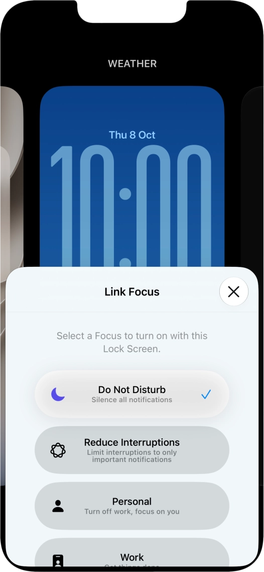 Press the close icon.
