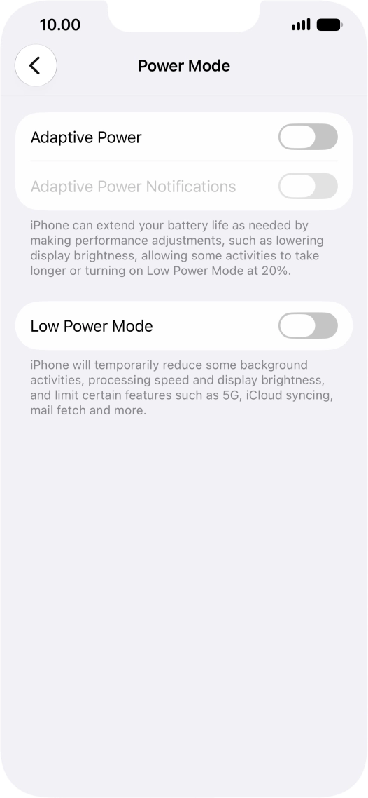 Press the indicator next to 