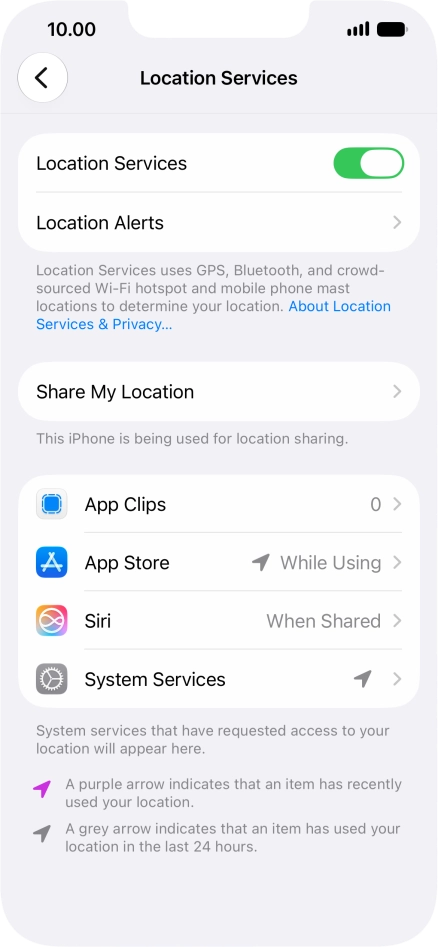 Press the required app. Press the required app.