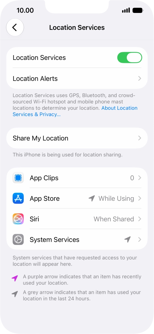 Press the required app. Press the required app.