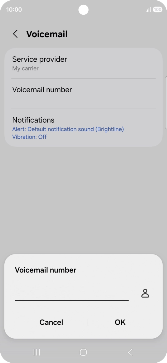 Key in +447953222222 and press OK.