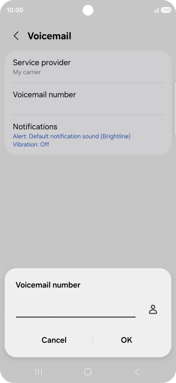 Key in +447953222222 and press OK.