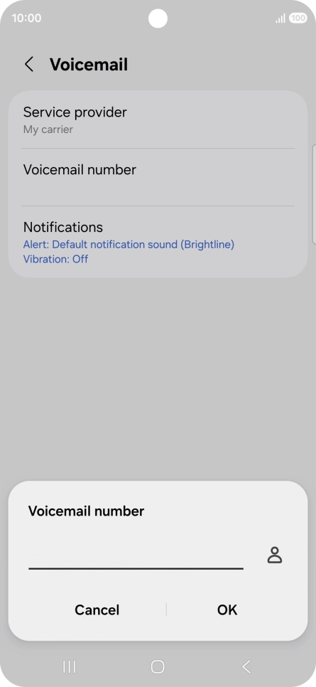 Key in +447953222222 and press OK.