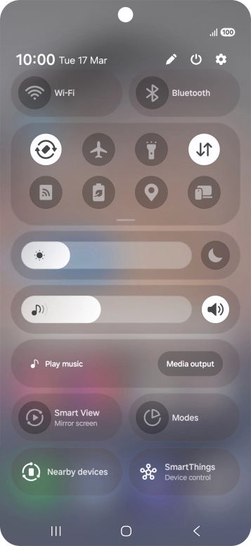 Press the settings icon.