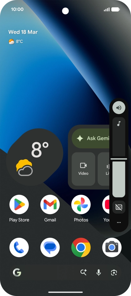 Press the sound mode icon.