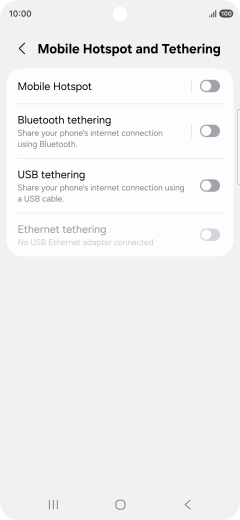 Press Mobile Hotspot.