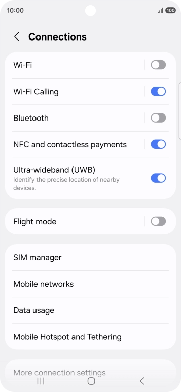 Press Mobile networks.
