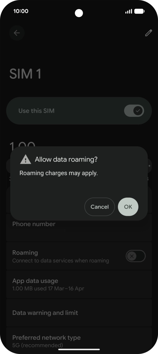 If you turn on the function, press OK.