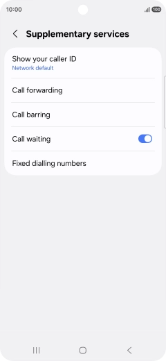 Press Call forwarding.