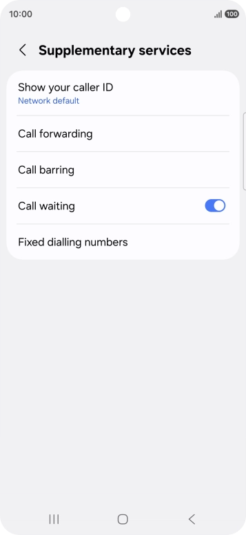 Press Call forwarding.