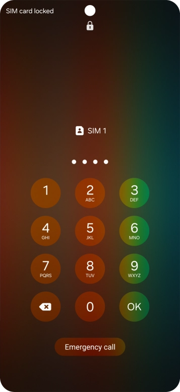 If you're asked to key in your PIN, do so and press OK. The default PIN is 1111.