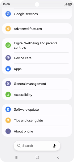 Press Software update.