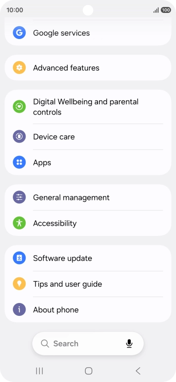 Press Software update.