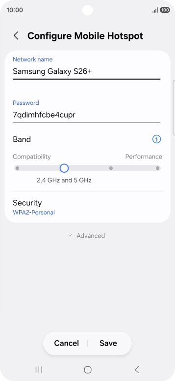 Press the field below 