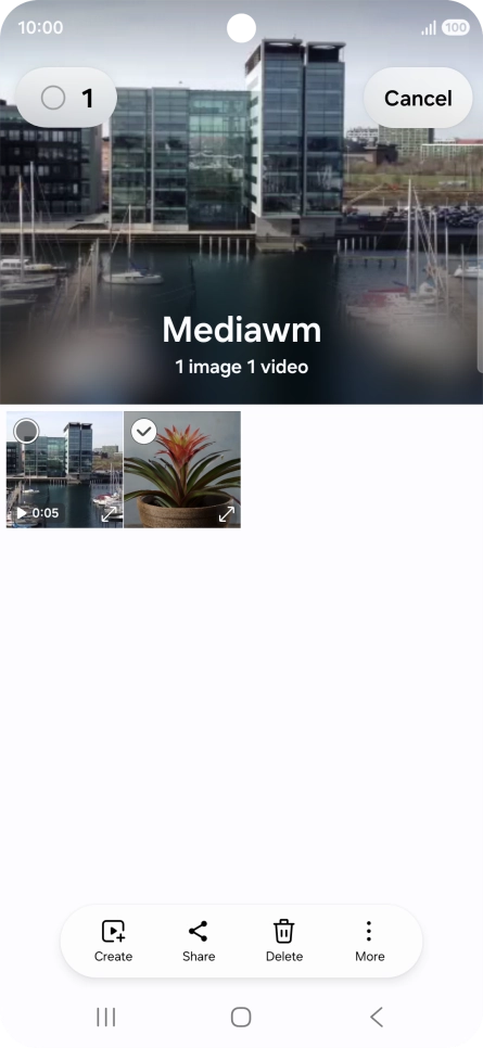 Press the select all icon.
