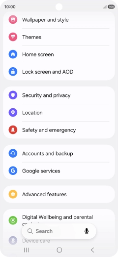 Press Lock screen and AOD.