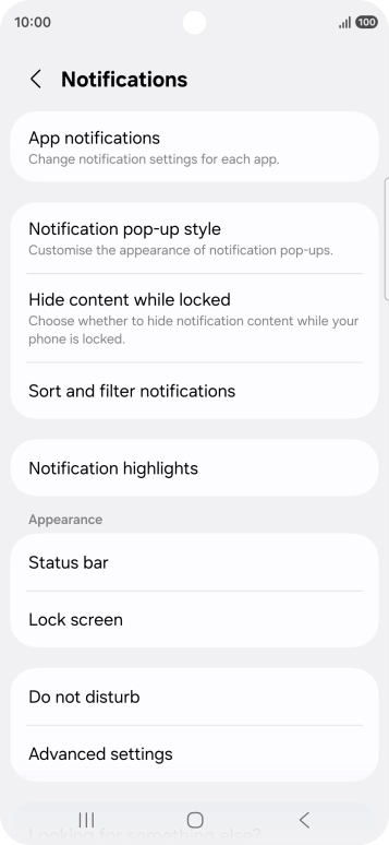 Press App notifications.
