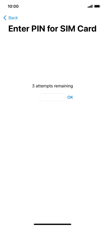 If your SIM is locked, key in your PIN and press OK. The default PIN is 1111.