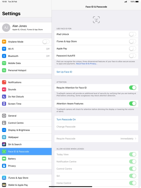 Press Set Up Face ID.