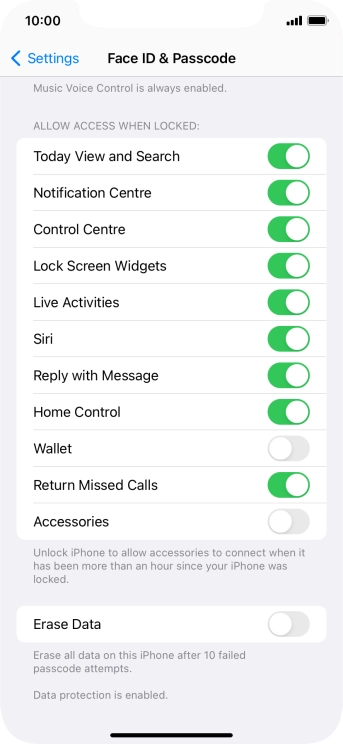 Press the indicator next to 