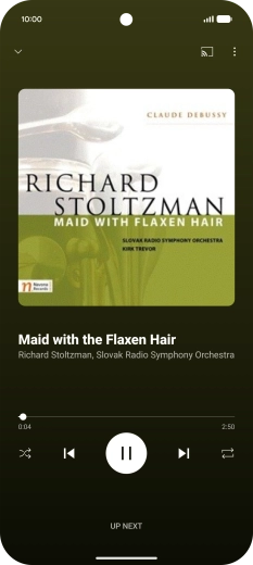 Press arrow right to go to the next audio file.