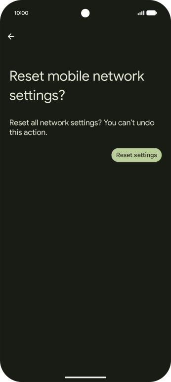 Press Reset settings.