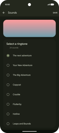 Press the required ring tones to hear them.