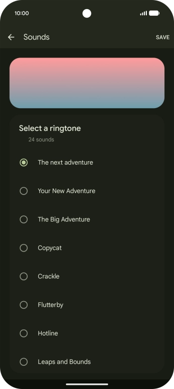 Press the required ring tones to hear them.
