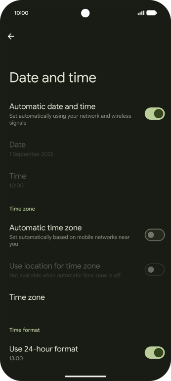 Press the indicator next to 