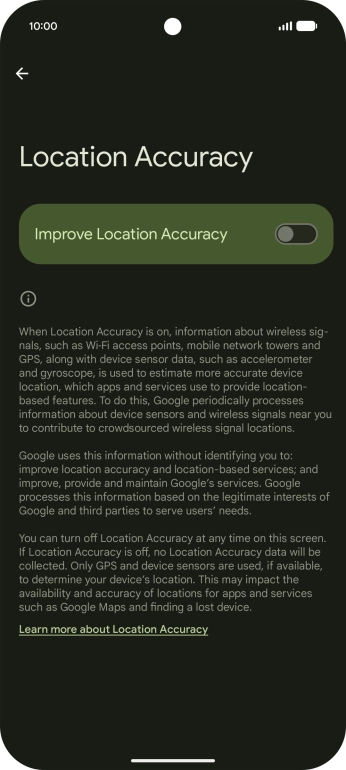 If you press the indicator next to 