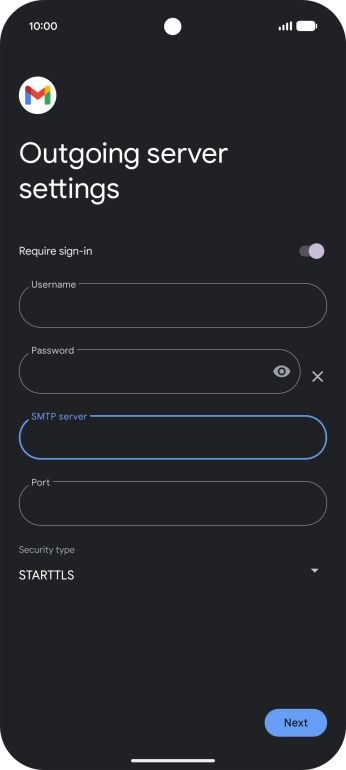 Press the field below 