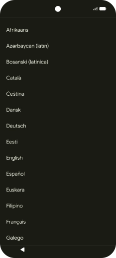 Press the required language.