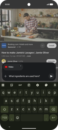 Follow the instructions on the screen to type or speak the required question for the video.