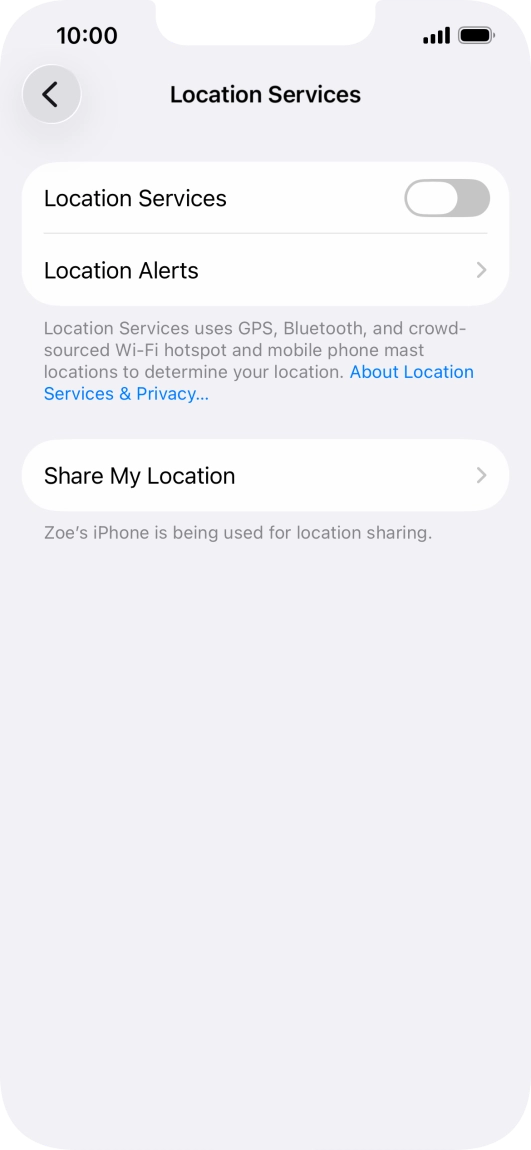 Press the indicator next to 