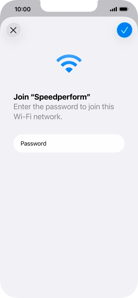 Press the confirm icon.