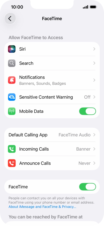 Press the indicator next to 