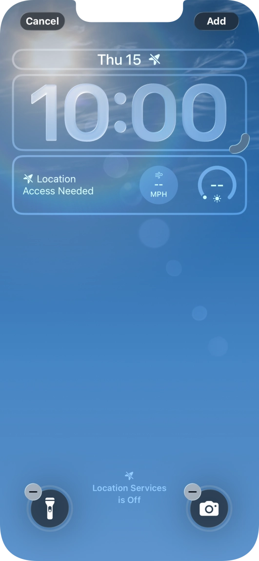 To customise the way the lock screen date is displayed, press the date widget and follow the instructions on the screen to find the required widget display mode.
