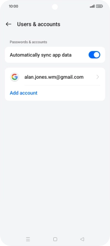 Press Add account.