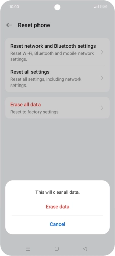 Press Erase data.