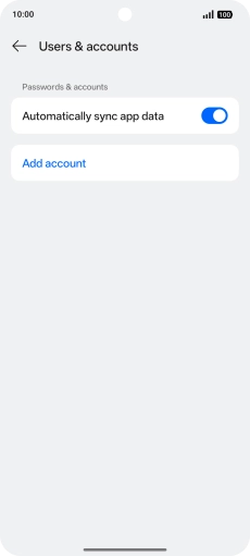 Press Add account.