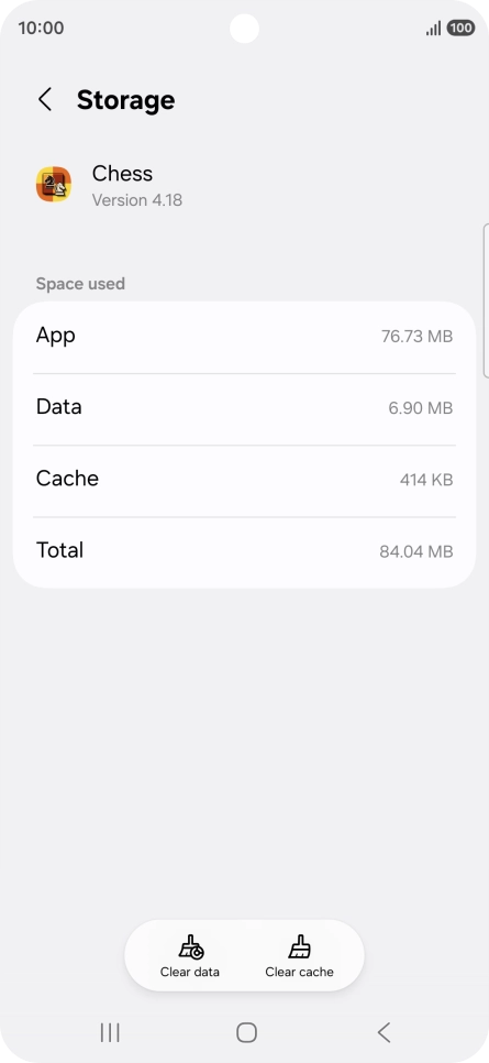 Press Clear cache.
