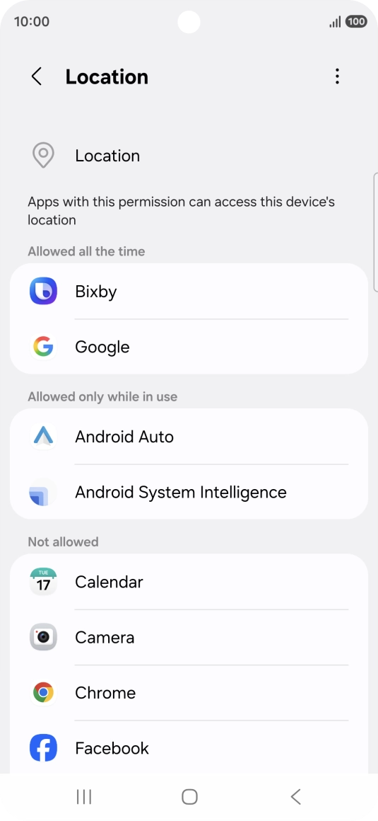 Press the required app.