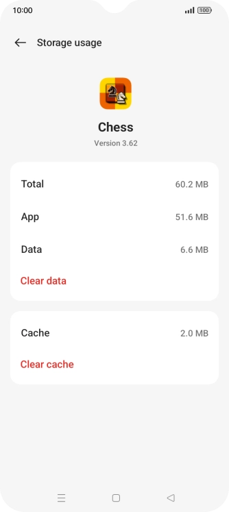 Press Clear cache.