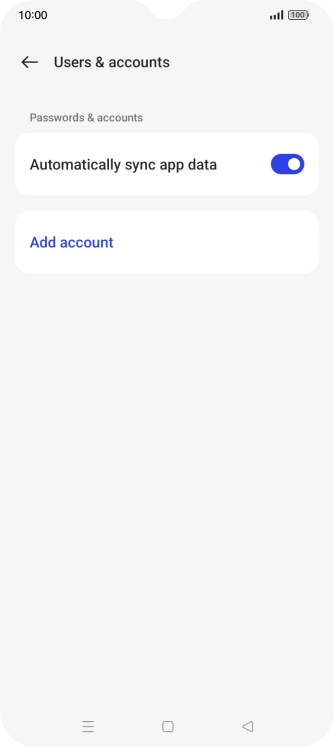 Press Add account.