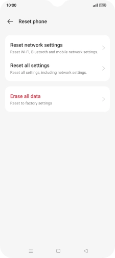 Press Erase all data.