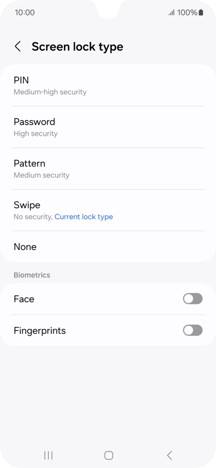 Press Fingerprints.