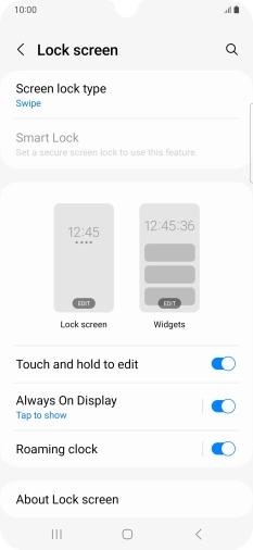 Press Screen lock type.