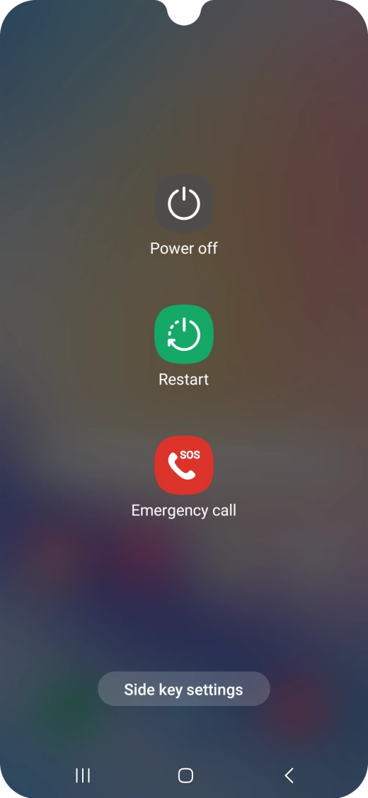 Press Power off.