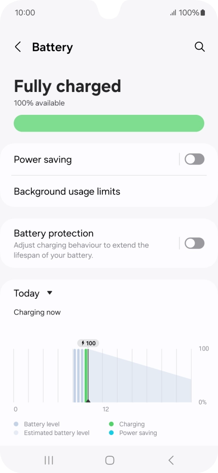 Press Power saving.