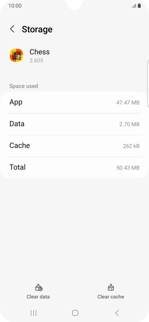 Press Clear cache.